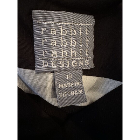 Rabbit Rabbit Rabbit Black & White abstract print wrap dress size 10 - Picture 6 of 6